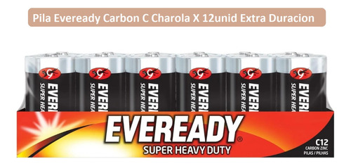 Pila Eveready Carbon C Charola X 12unid Extra Duracion