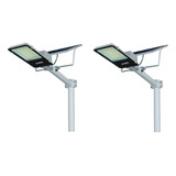 Luminaria Lampara Solar Alumbrado Exterior 300w 2500lm X2un.