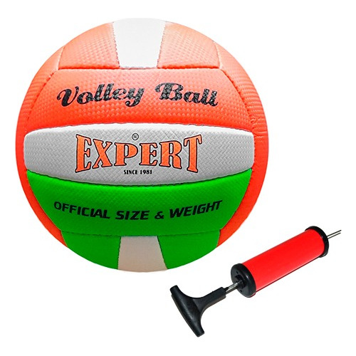 Pelota Voley N 5 Profesional + Inflador Y Rodilleras El Rey