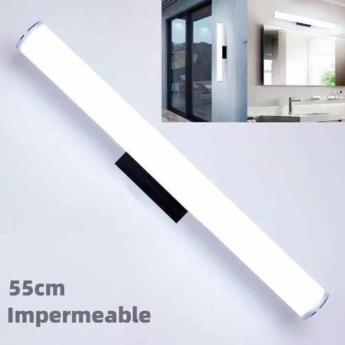 Lámpara Led Impermeable Para Pared Espejo De Baño 22w 55cm