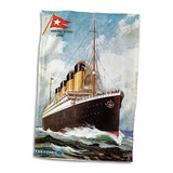 3d Rose Vintage White Star Line S.s. Toalla Titanic, 15  X 2