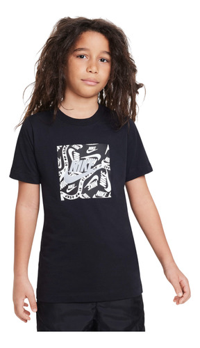 Polera Nike Sportswear Niños Negro