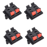 2 Filas 4 Vías Resorte Altavoz Terminal Clip Push Rele...