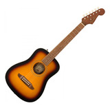 Guitarra Fender Acustica Redondo Mini C/funda Sb 3/4