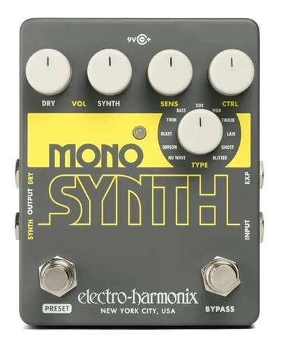 Pedal Electro Harmonix Guitar Mono Synth Guitar Synthesizer 