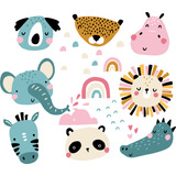 Vinilo  Infantiles Animales Nórdicos Mod C Wall Sticker