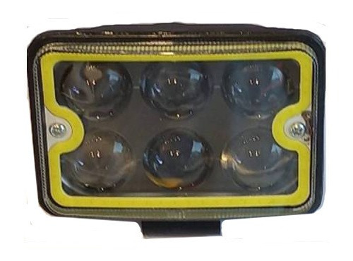 Faro Led Rect 110x77x53 12/24v C/lupa