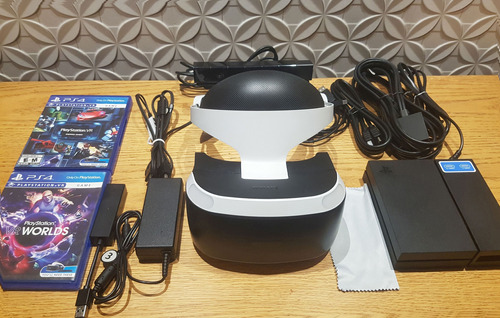 Playstation Vr + Câmera + 2 Jogos + Adaptador Ps4/ps5