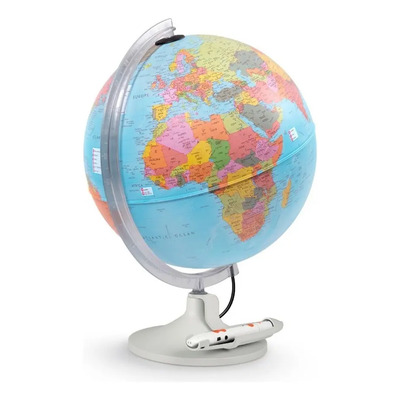 Globo Terráqueo Interactivo 30 Cm Con Luz Tecnodidattica Plástico