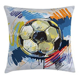 Ambesonne Soccer Throw Pillow Cojín, Ilustración Esféric