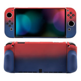 Funda Nintendo Switch Oled Carcasa Protector Antigolpes Color Rojo Azul