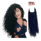 Aplique Bio Humano Fio Invisível Cabelo Cacheado 60cm 150gr