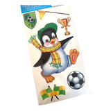 Adesivo De Geladeira Pinguim Copa Do Mundo Seleção Brasil 