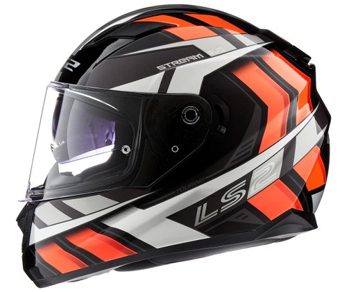 Casco Ls2 Ff320 Stream Evo Loop Black Fluo Orange Motovega