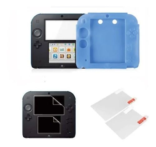 Protector De Silicon + Micas Para Pantallas 2ds Old
