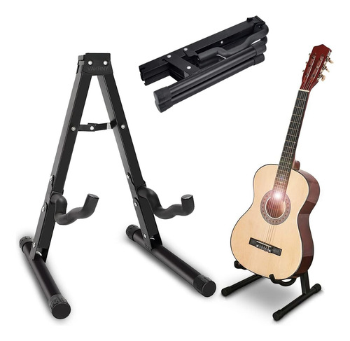 Base Soporte Para Guitarra O Bajo Metálico Transporte Fácil