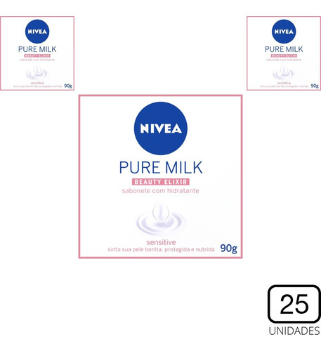 Kit 25 | Sabonete Barra Nivea Pure Milk