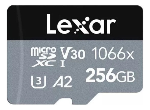 Cartão De Memória Microsd 256gb Lexar Pro C10 U3 V30 160mb/s