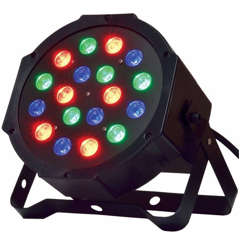 Pack 6 Foco Slim Par 18 Led Luz Disco Rgb Dmx Colgante