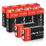 Tsrwuily Baterias De 9 V, Bateria Alcalina De 9 Voltios, 10