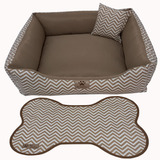 Cama Caminha Pet Kit 3pçs Cachorro E Gato 60x60cm  Chevron C