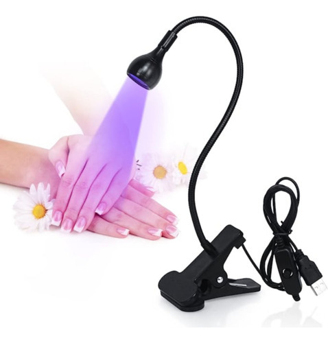 Luminaria Led Uv Clip Cabine Secagem Unhas E Esmaltes Gel Cor Preto 110v/220v