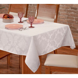 Toalha De Mesa Jacquard Jantar Retangular P/ 6 Lugares