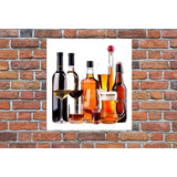 Vinilo Decorativo 45x45cm Botellas Bar Bebidas Vodka M3