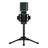 Microfone Gamer De Mesa Streamplify TriPod Com Tripé Rgb Usb