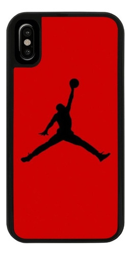 Funda Uso Rudo Tpu Para iPhone Michael Jordan Negro Rojo