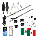 Antenas Led Para Rzr 2pcs Impermeable Rgb 4tf Con Remoto