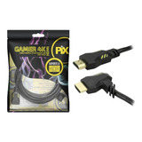 Cabo Hdmi Gamer 2.0 4k Ultra Hd 19p Plug 90 Graus 3 Metros