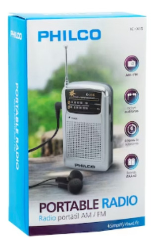 Radio Portatil Con Audifonos Philco