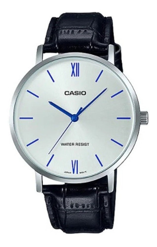 Reloj Casio Hombre Malla Cuero Mtp-vt01l Garantía Oficial