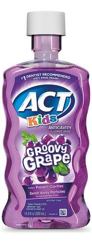 Act Kids Enjuague Dental Para Ninos Groovy Grape 