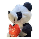 Urso De Pelucia Panda Com Coração Romântico