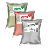 Kit 3 Argilas (verde, Vermelha E Cinza) 200g Skincare