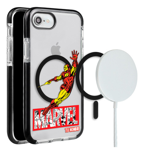 Funda Para iPhone Magsafe Iron Man Marvel Personalizada