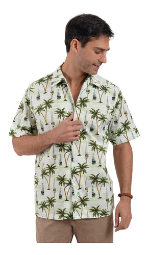 Camisa Hawaiana De Moda Manga Corta Mb2207mc