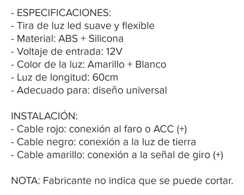 Ojo Angel Secuencial Faro Universal Blanco Y Amarillo Foto 7