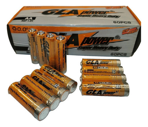 Caja 60 Pilas Alcalina Gla Tamaño Double A 1.5v