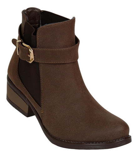 Botin Boga Shoes Mujer Cafe Tipo Ante 630