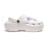 Sandalias / Crocs / Zuecos Mujer Con Plataforma Blanco