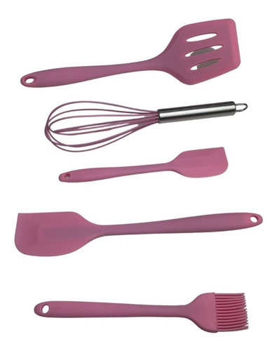 Set X5 Kit Utensillos Silicona Cocina Pastelería Mmt Imports