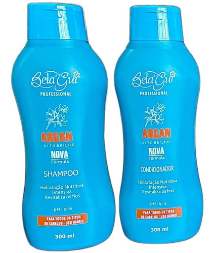 Kit Argan Alto Brilho 300ml Bela'gui - Shampoo+cond Barato