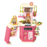 Cozinha Infantil Som Luz Pia Vapor Bebedouro Bancada 88x83cm