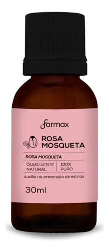 Óleo Hidratante Para Corpo Farmax Natural 100% Puro De Rosa Mosqueta 30ml En Pote