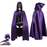 Disfraz De Raven De Lujo Para Mujer, Cosplay Capa Halloween