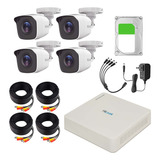 Hilook Kit De Camaras De Seguridad Video Vigilancia Modelo Kit4bp-plus+1tb 4 Cámaras + 1tb Disco Duro Cctv Bala 1mp 720p Vision Nocturna Compatible Con App Hik-connect