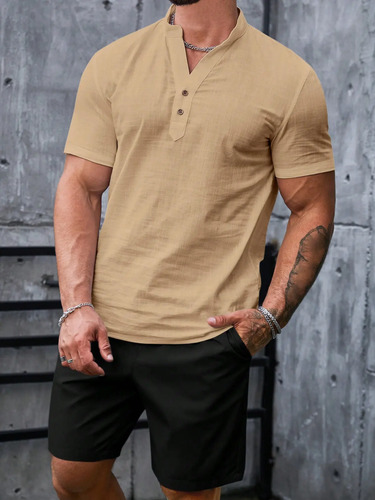 Conjunto Camisa Hombre Pantalones Cortos Moda Casual Playa | MercadoLibre